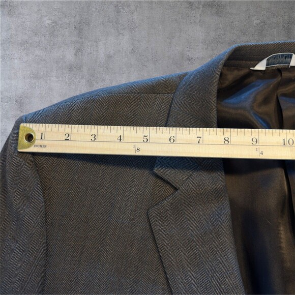 JOSEPH & FEISS Mens Blazer 50R WOOL Brown Sport Coat Two Button Jacket Suits - Picture 7 of 16